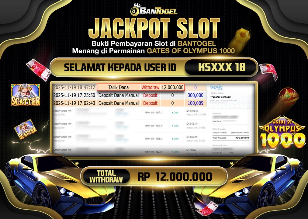 BUKTI JACKPOT LUNAS BANTOGEL