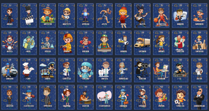 Cartones de Loteria Ocupaciones