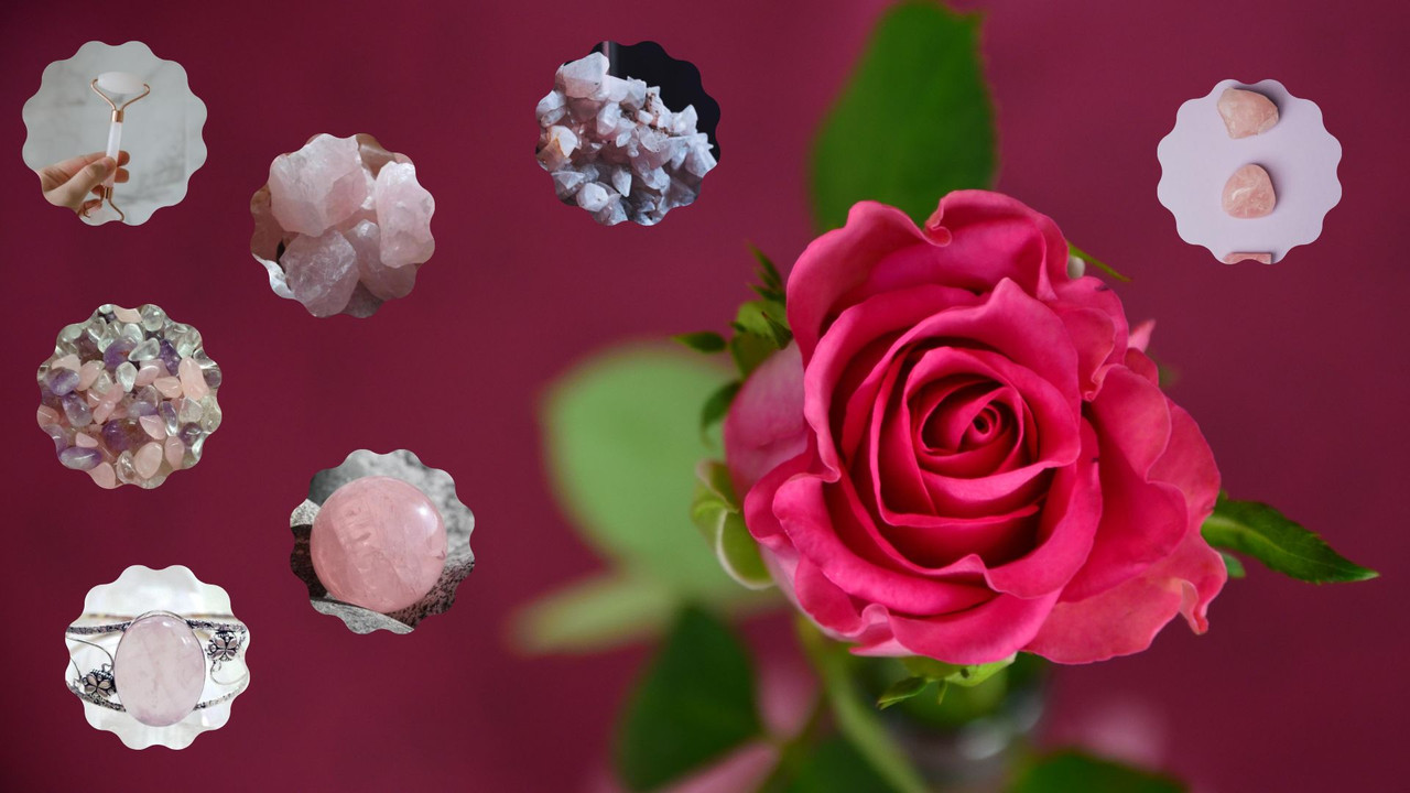 Rose quartz crystals forms