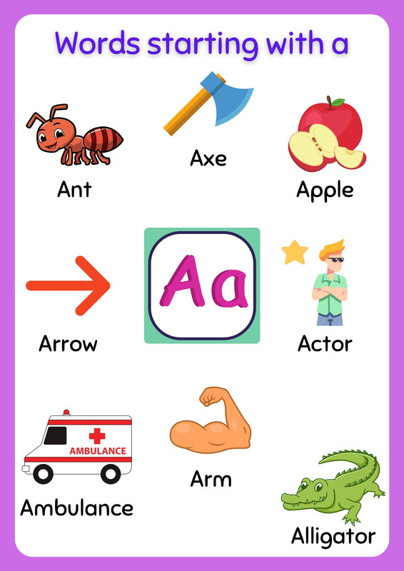 Download Words that start with A-Z Worksheet PDF or Ebook ePub For Free with Find Popular Books 