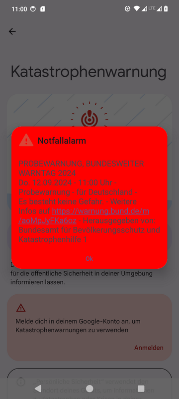 Handy Warnung 2024