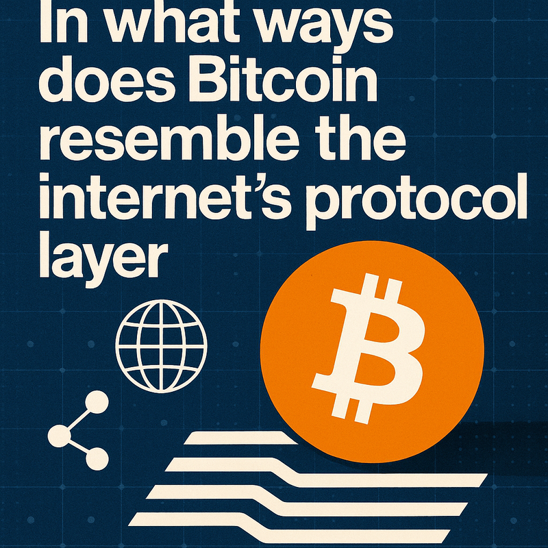 In what ways does Bitcoin resemble the internet’s protocol layer