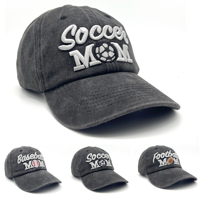 baseball cap mom dyed cotton black hat for moms womens hat