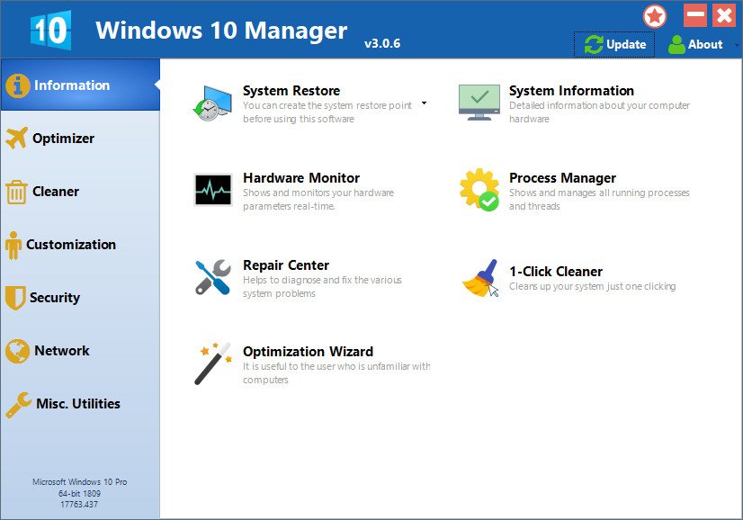 Yamicsoft Windows 10 Manager 3.6.7