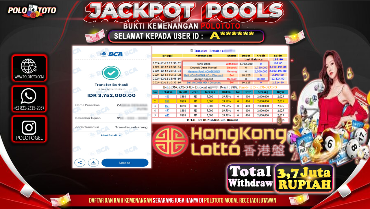POLOTOTO JACKPOT TOGEL PASARAN HONGKONG Rp.3,752.000,-