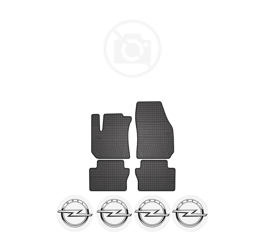 Set covorase presuri OPEL ZAFIRA B din 2006-2014, auto, din cauciuc thermoplastic, 4 Stickere auto cu OPEL