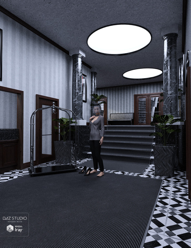 Noir Classy Art Deco Hotel Lobby (DS only)