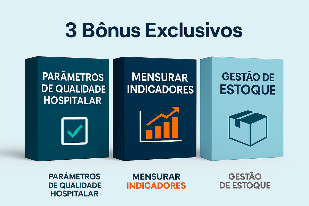 Visualização dos bônus: Kit de Processos, Manuais e Guia de Riscos