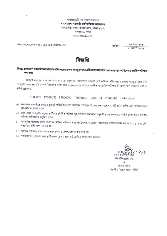 BPSCS-Practical-Test-Result-1