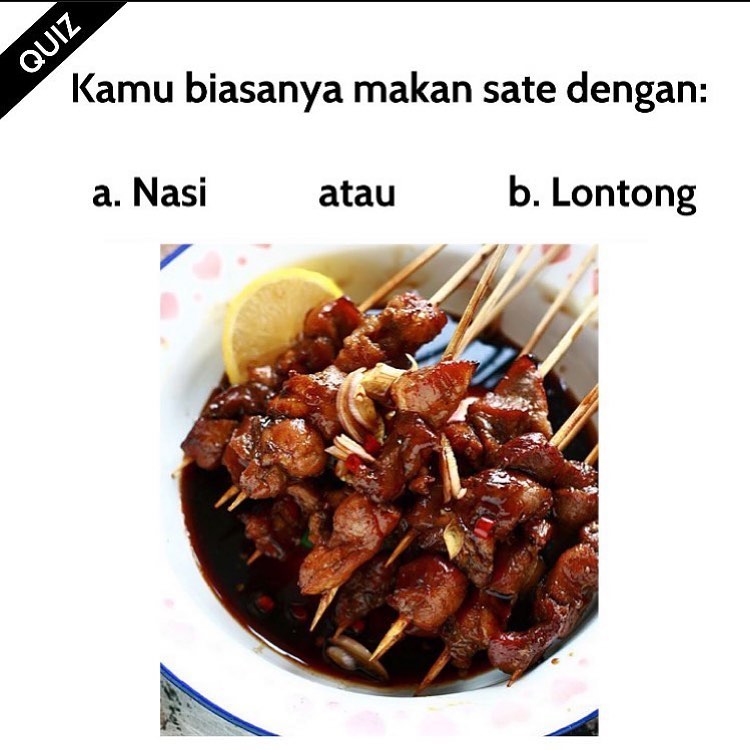 Pilihanmu saat makan sate bisa ungkap kepribadianmu (Instagram/test_psikologi)