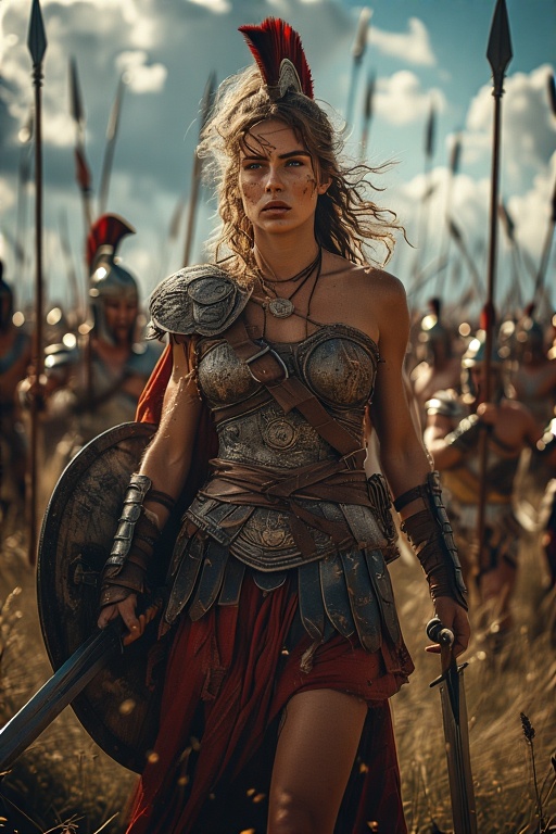 Greek-Warrior-Female-Spears-Sw-44