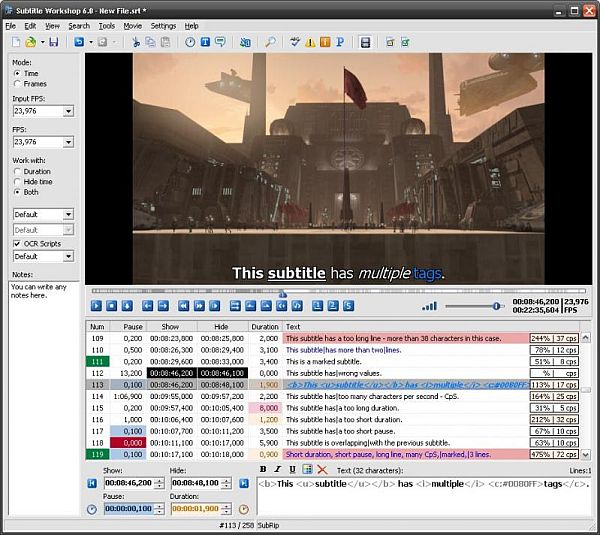 Subtitle Workshop Classic v6.1.1