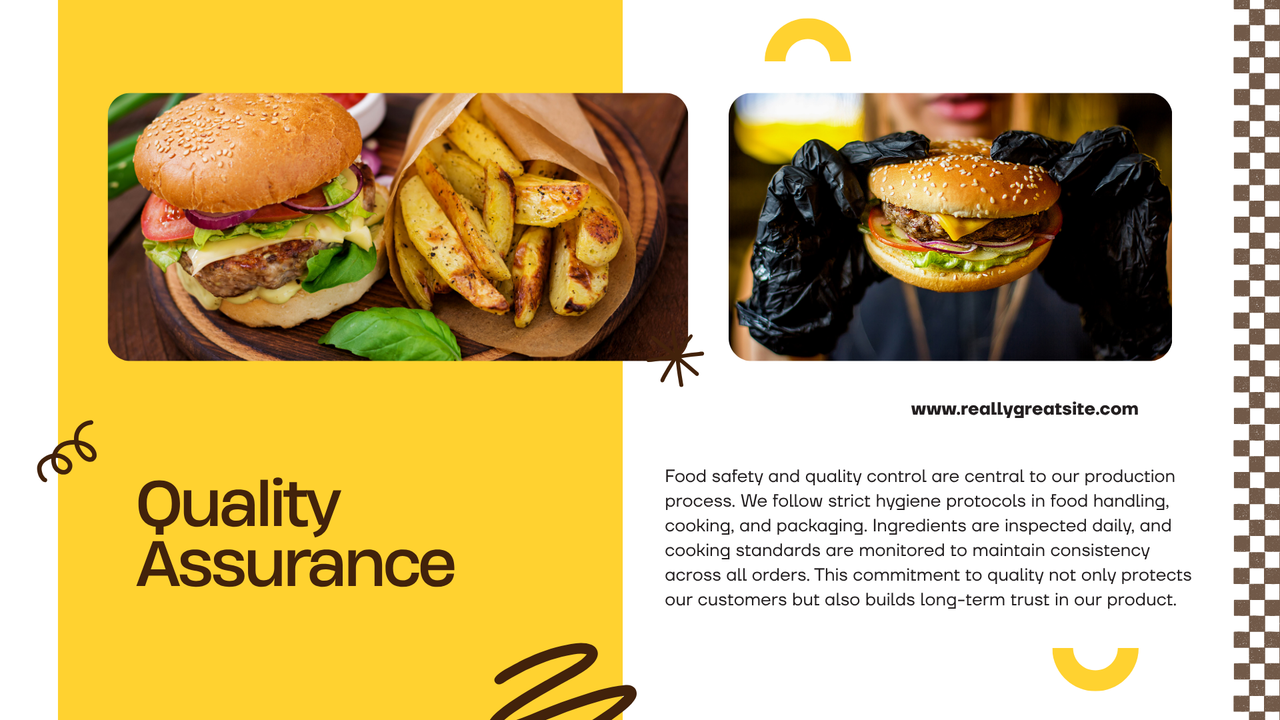 Yellow Modern Burger Product Presentation