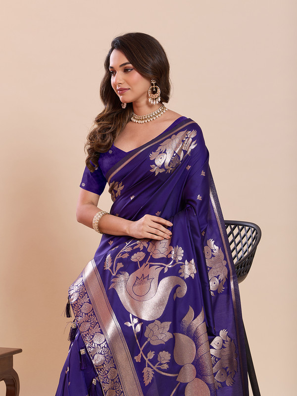 Swan Paithani Violet 2
