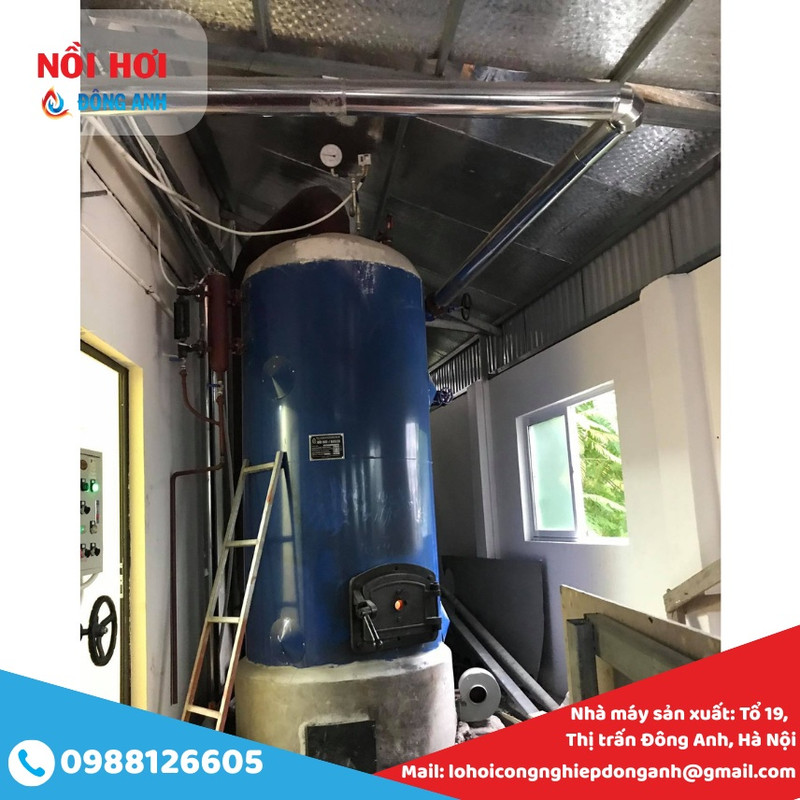 lò hơi đốt than củi 500