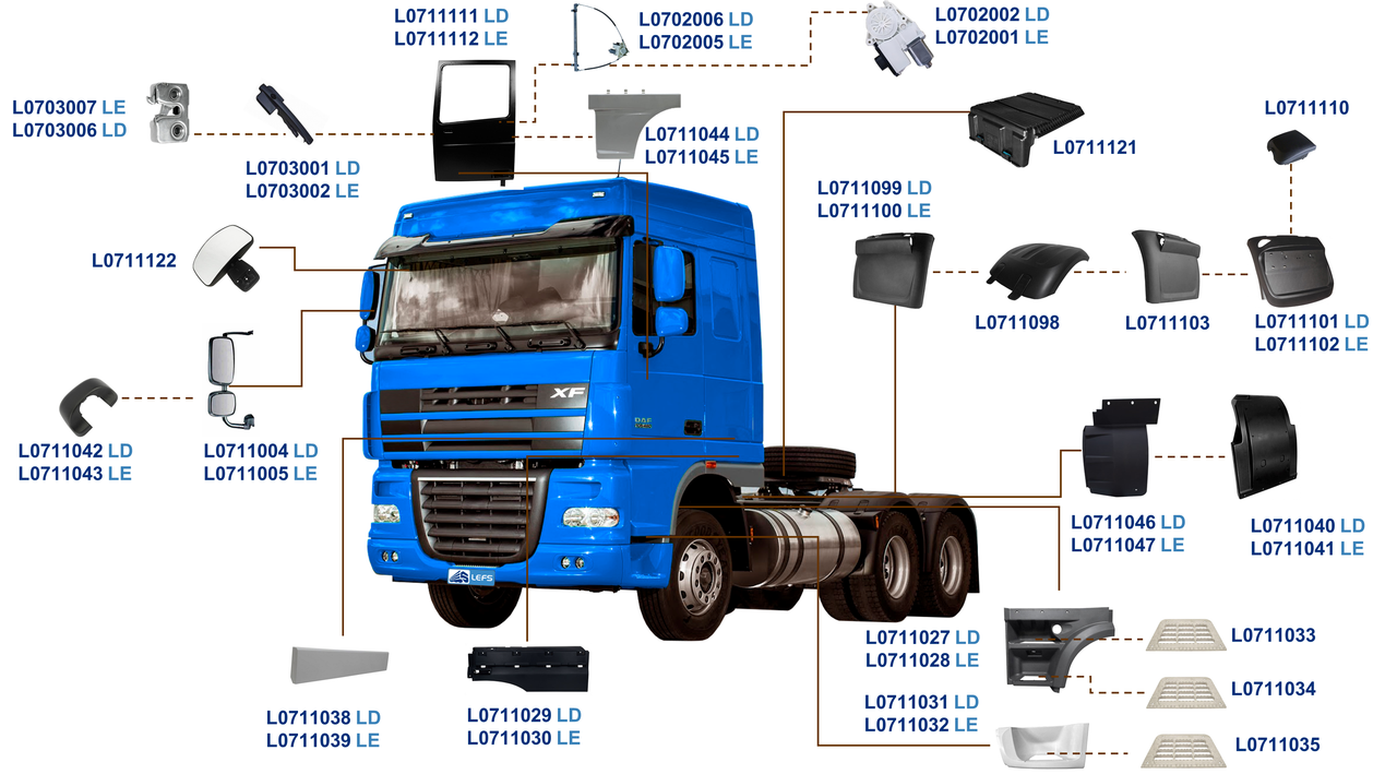DAF-XF 2014 A 2020-105.460, 105.510-PACCAR MX-13-ZF-AS-TRONIC 105.460-ACABAMENTO PERFIL
