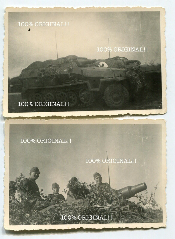 2 Orig. Fotos Schützenpanzerwagen SdKfz 251-9 Ausf. D Stummel Ha