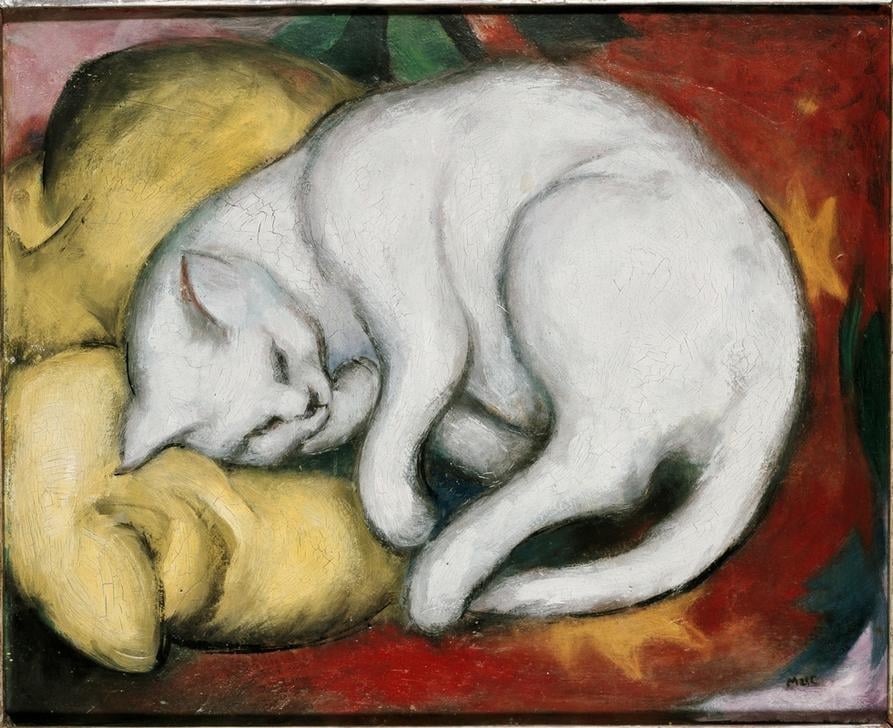Franz-Marc-Die-weisse-Katze-Meister-Drucke-685085