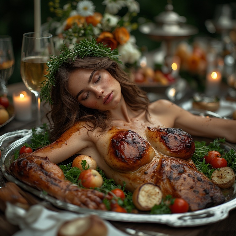 Garden wedding w served Brownhair Serie B 0 63