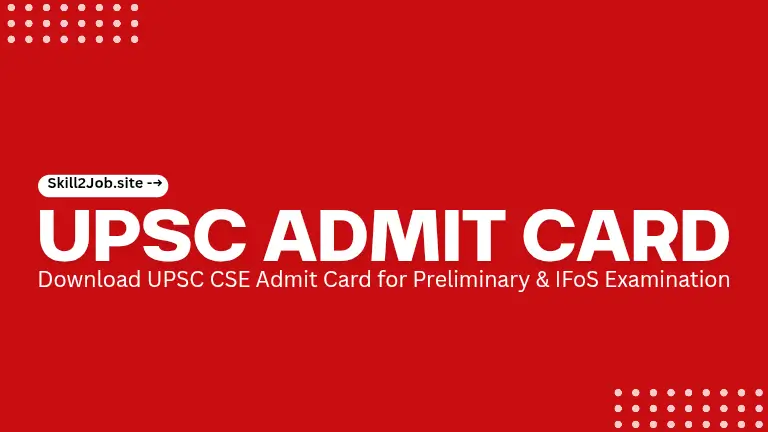 UPSC Admit Card Preview