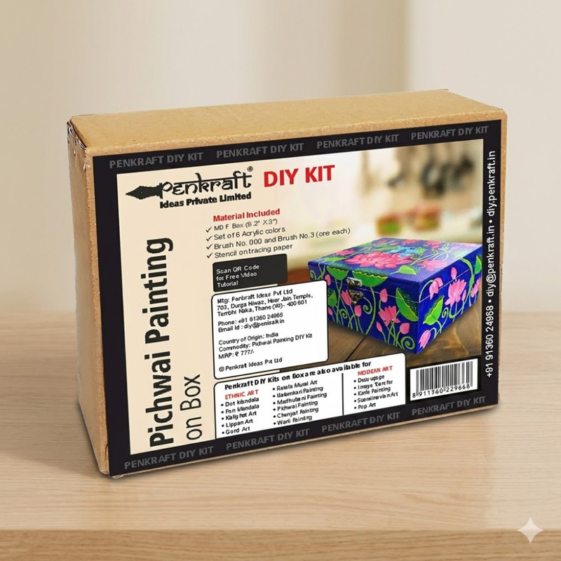 Pichwai Painting on MDF Box DIY Kit 