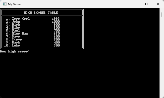 HOBBY BASIC REGISTRY HIGHSCORE MODULE WINDOWS11 CONSOLE 6