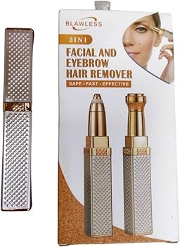 Women Blawless Eyebrow And Uperlip Electric Trimmer Shaver For Ladies. Gold