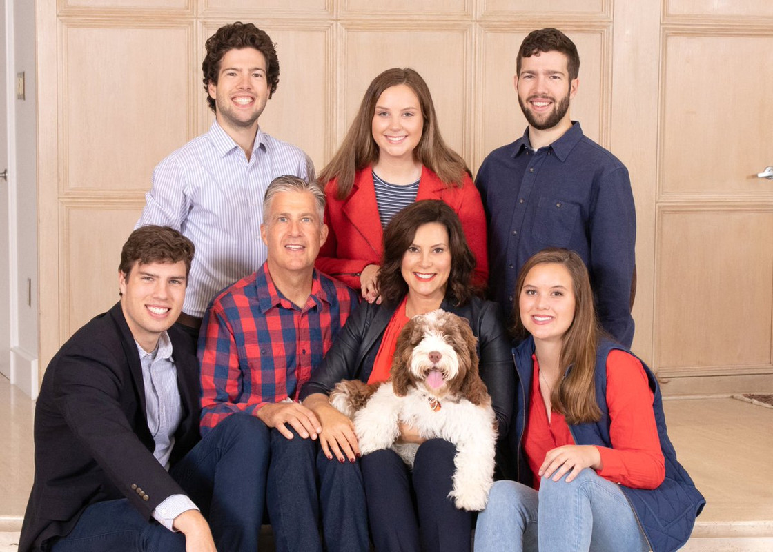 Gretchen Whitmer with her husband Marc Mallory and children