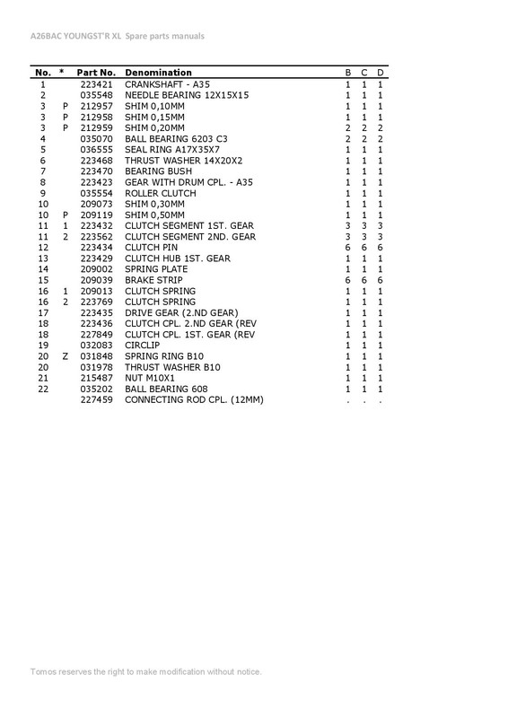 TOMOS-A26BAC-YOUNGSTR-XL-Spare-parts-manual-page-007