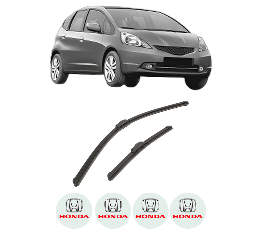 Set stergatoare auto HONDA JAZZ III (GE_, GG_, GP_, ZA_) din 2008-2014, pentru parbriz auto, 2 bucati, Bosch Aerotwin Retrofit, din cauciuc siliconat rezistent, 4 Stickere Auto HONDA