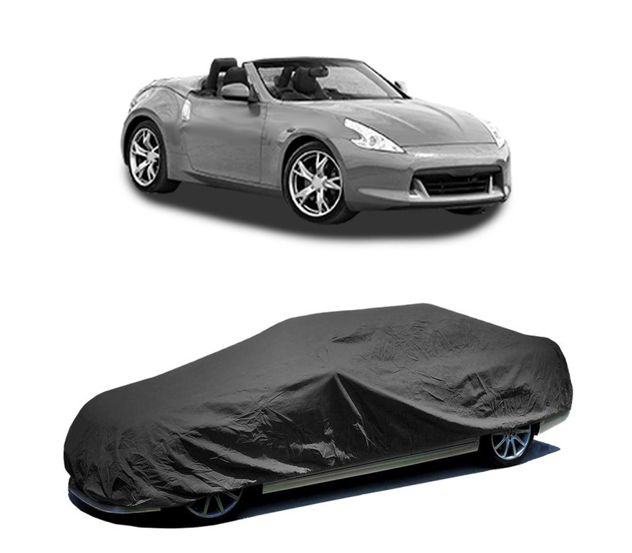Husa tip prelata auto pentru NISSAN 370Z Roadster (Z34) 2009,culoare negru, material textil impermeabil, rezistanta la intemperii praf UV, CARPASSION Husa Protectie