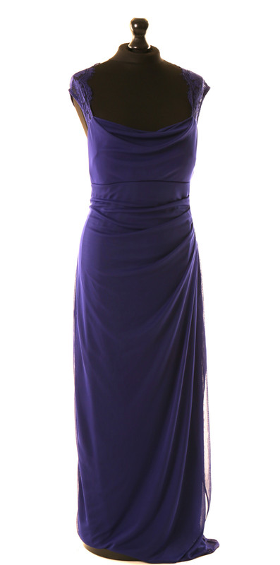 Purple Chiffon Prom Dress - Adult 16