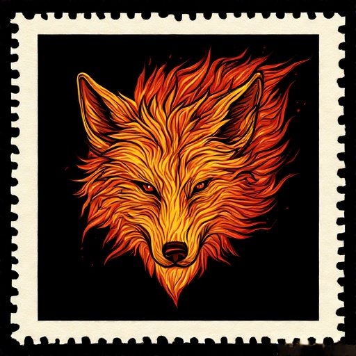 Postal-stamp-style-art-of-a-fl-14