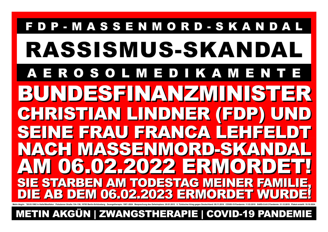 Christian Lindner (FDP) und seine Frau Franca Lehfeldt wurden am 06.02.2022 ermordet!