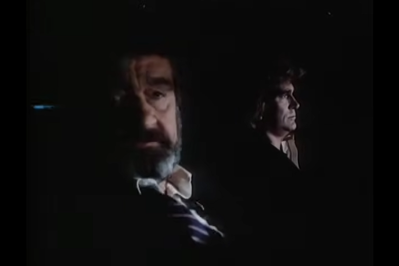 Actors Michael Landon, Victor French in Highway To Heaven
