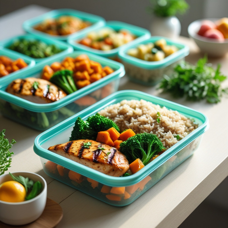 Clean bulk meal prep examples with portioned meals and balanced nutrition
