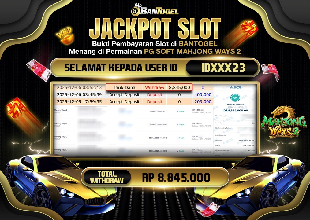 BUKTI JACKPOT LUNAS BANTOGEL