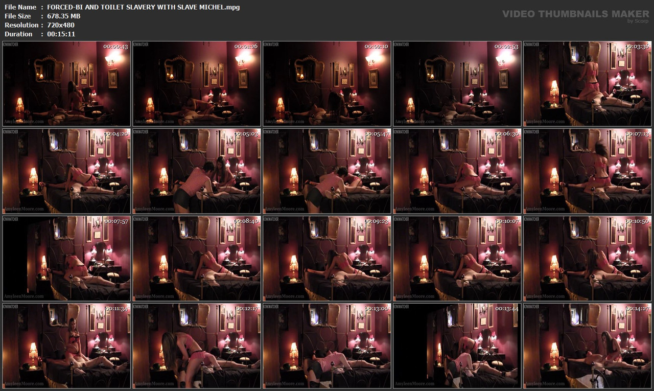 FORCED-BI AND TOILET SLAVERY WITH SLAVE MICHEL.m