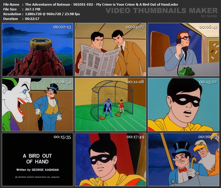 The Adventures of Batman - S01E01-E02 - My Crime is Your Crime & A Bird Out of Hand.mkv