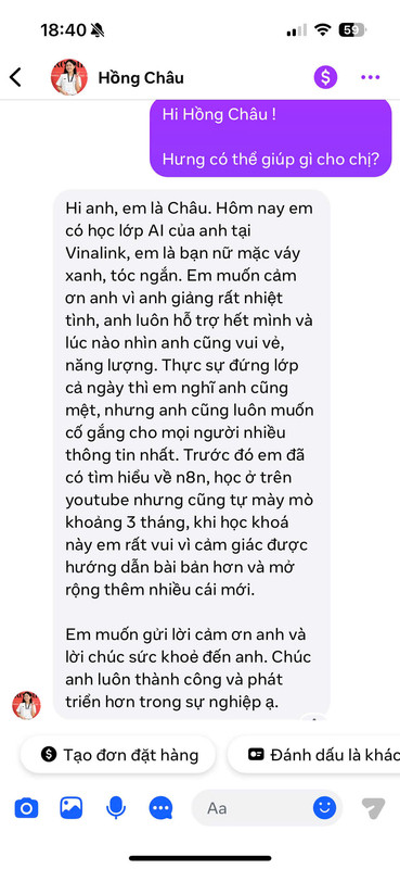 Phản hồi học viên