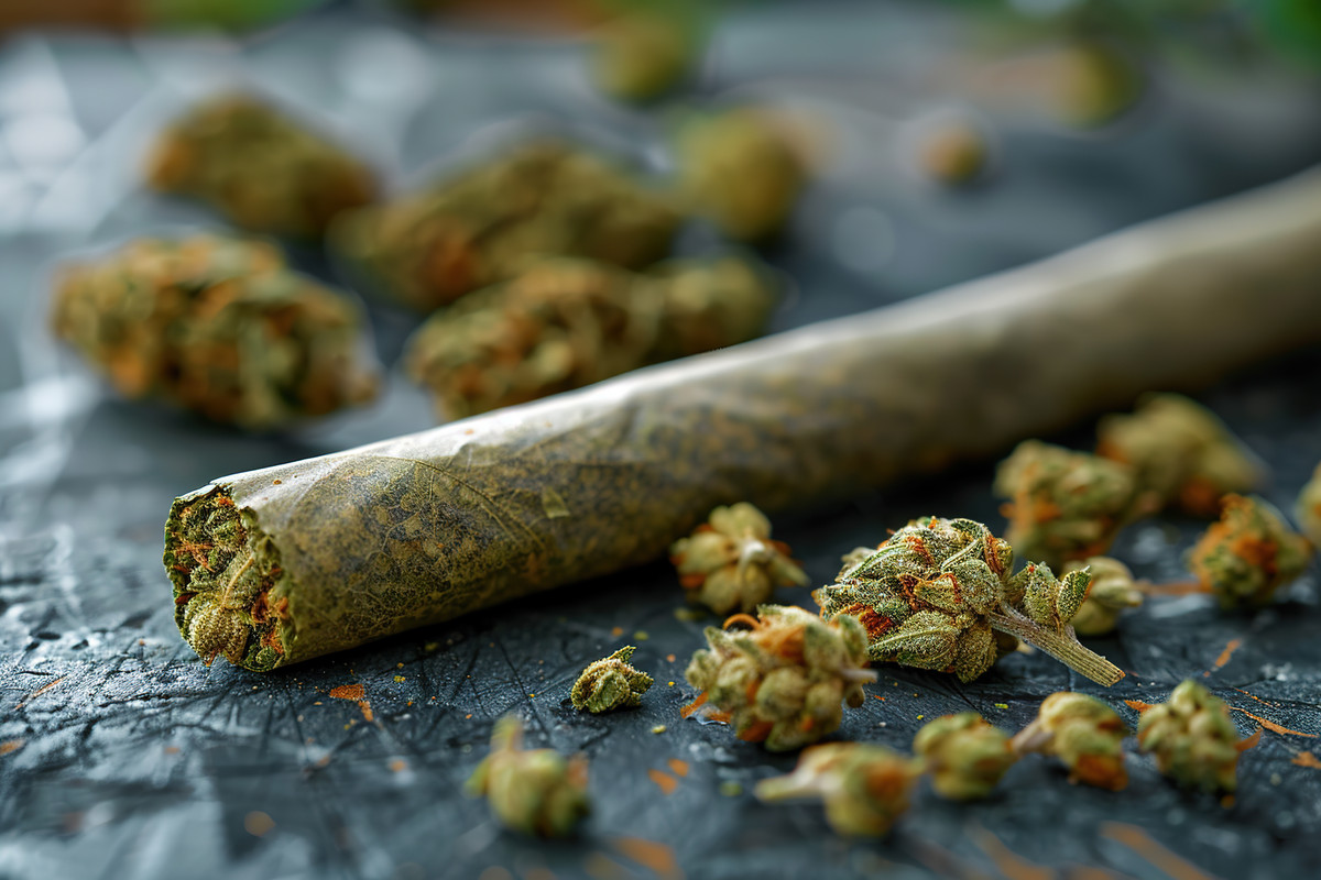 Artistic cannabis leaves