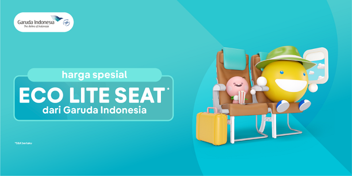 Proomo harga spesial Eco Lite Seat dari Garuda Indonesia.