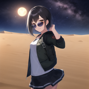 Best quality, masterpiece, small breasts, sunglasses, {{{flak jacket}}}, pilot,  s-1179264265