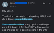 Student Testimonial