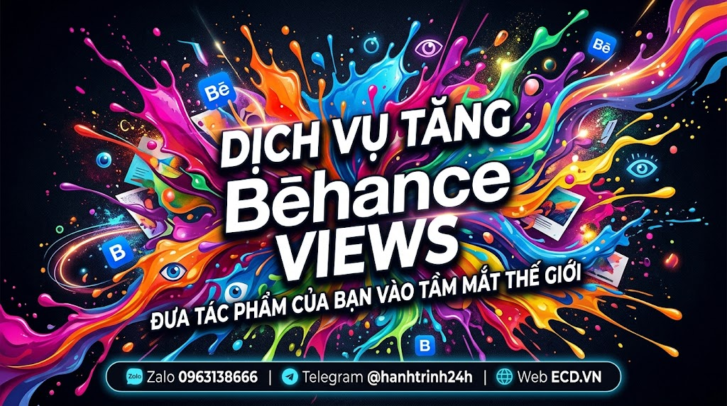 dịch vụ tăng behance views organic dành cho designer