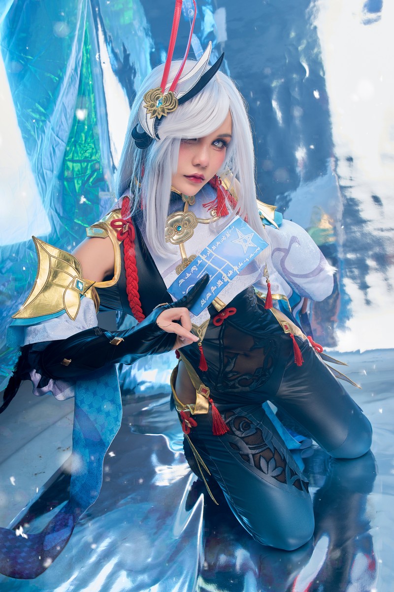 Joyce Lin2x Shenhe Cosplay Genshin Impact 写真集 89P插图1