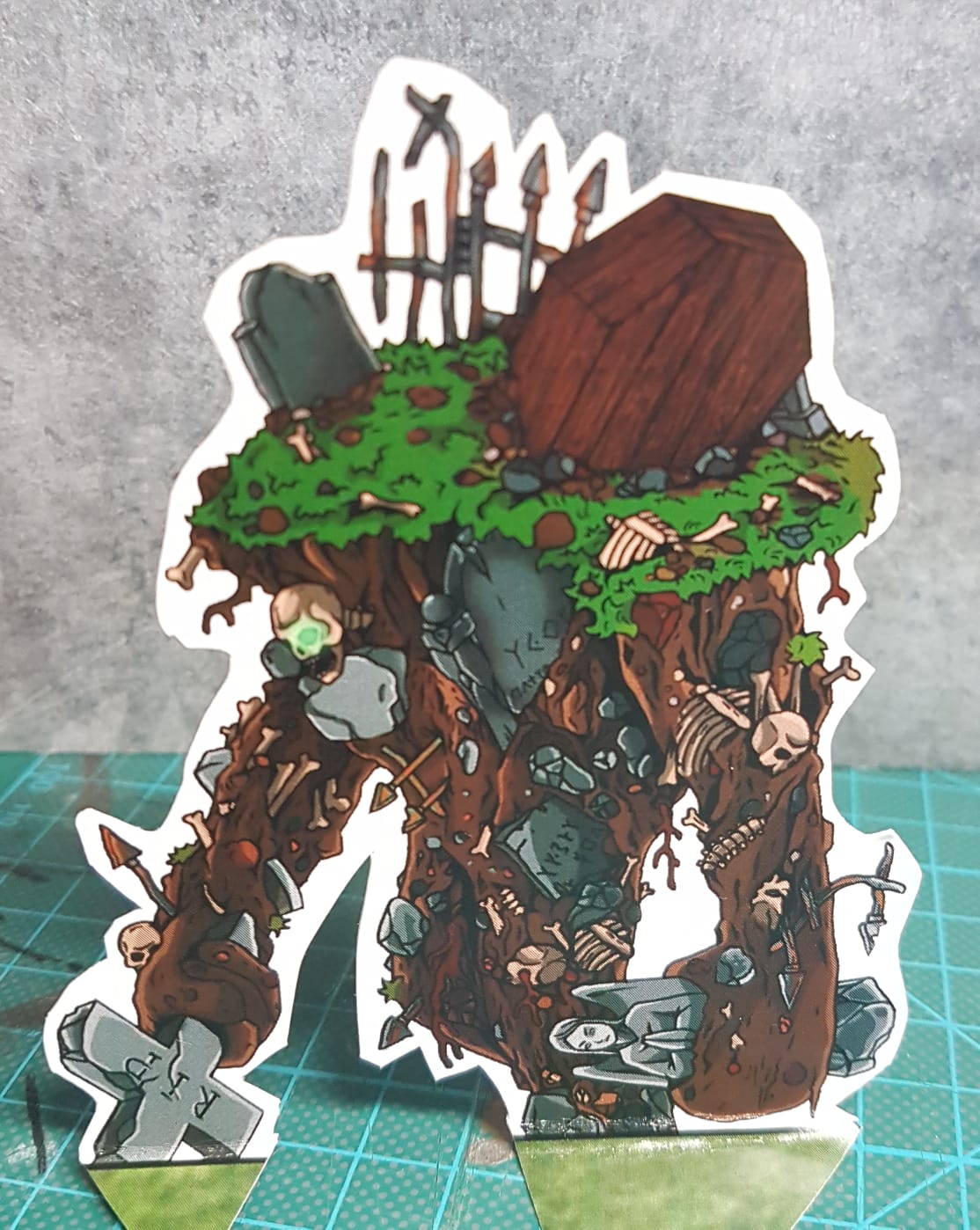 28mm paper miniatures undead graveyard golem antohammer 01 — Postimages