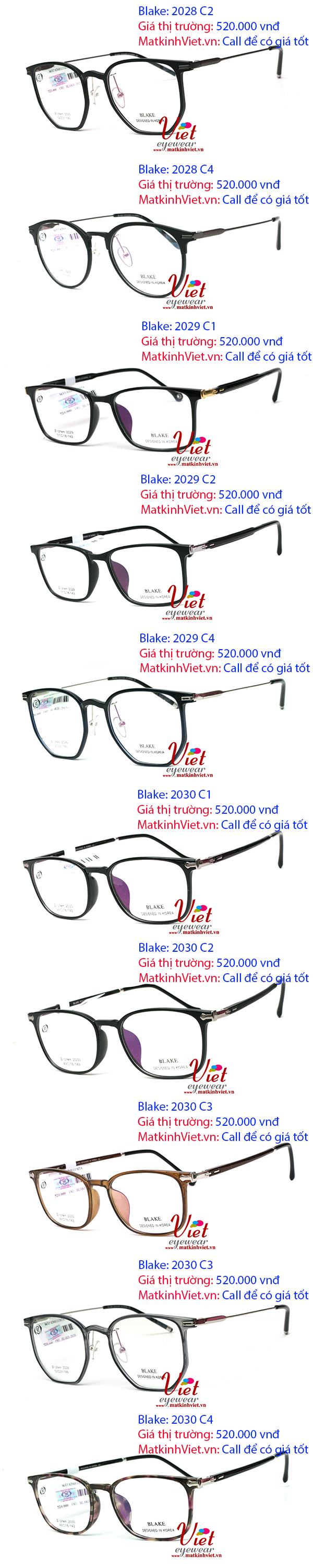Gọng Kính Hàng Hiệu Chính Hãng 100%, rẻ hơn trung tâm 35%-40% - 1