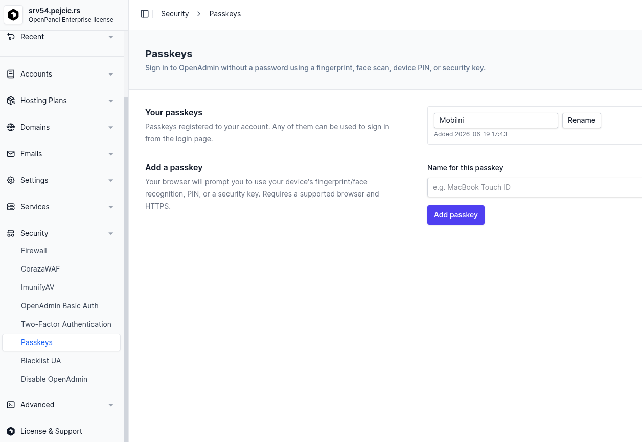 passkey page