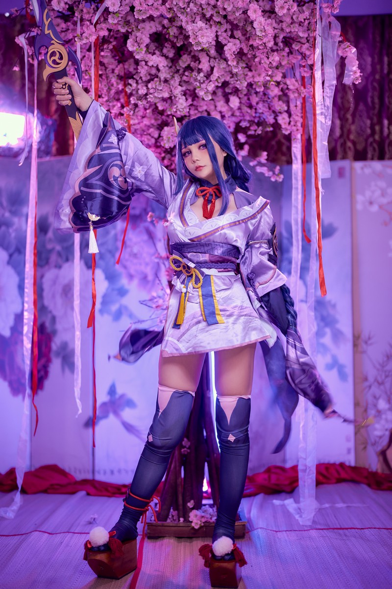 Joyce Lin2x Raiden Shogun Ei Cosplay Genshin Impact 写真 36P插图2